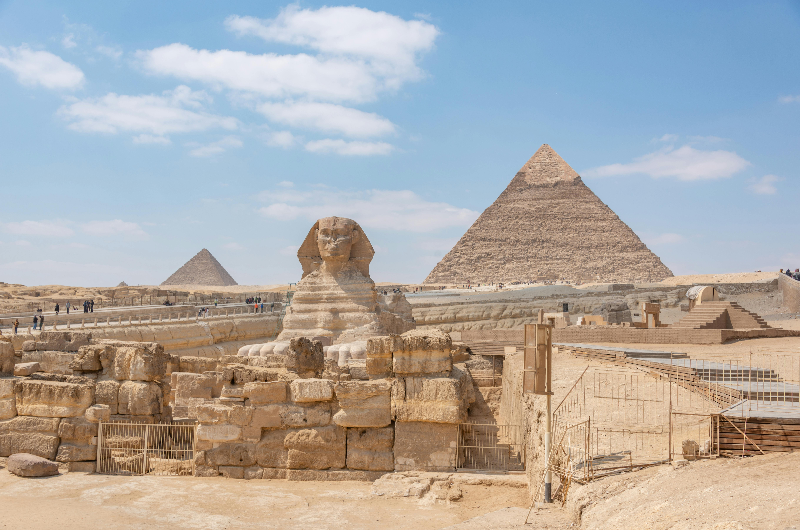 The Great Pyramids and sphinx