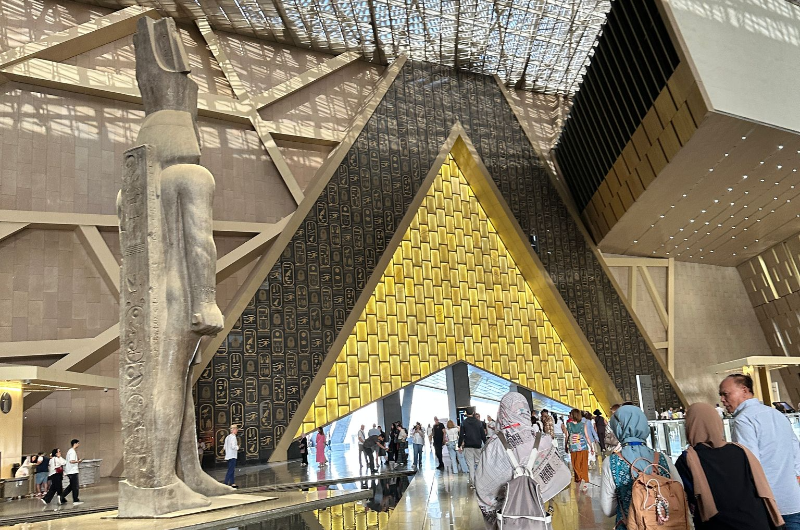 Grand museum entrance